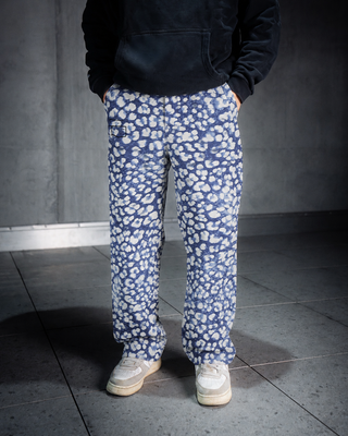 Baggy Pant - Blue Leopard